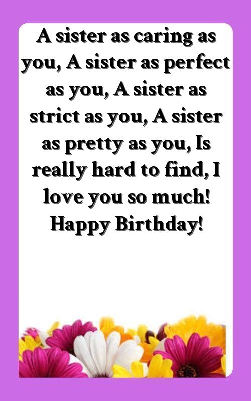 best wishes for sister birthday in english